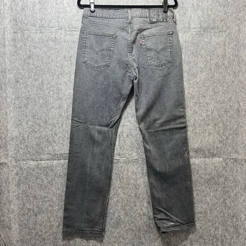 Levis‎ 514 32x32 Black Faded Gray Straight Leg Regular Fit Distressed